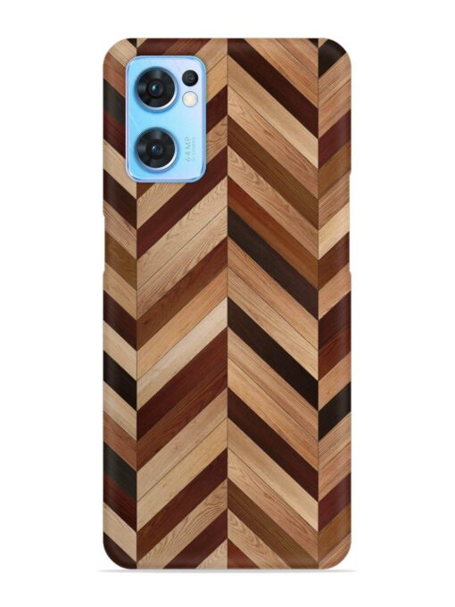 Seamless Wood Parquet Snap Case for Oppo Reno 7 (5G) Zapvi