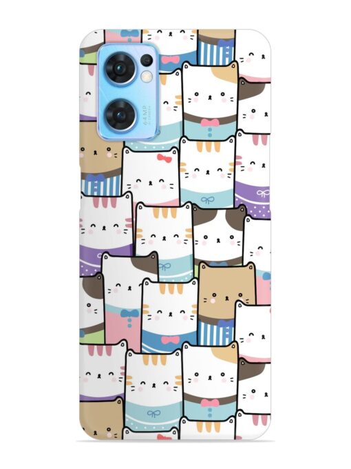 Cute Adorable Cat Snap Case for Oppo Reno 7 (5G) Zapvi