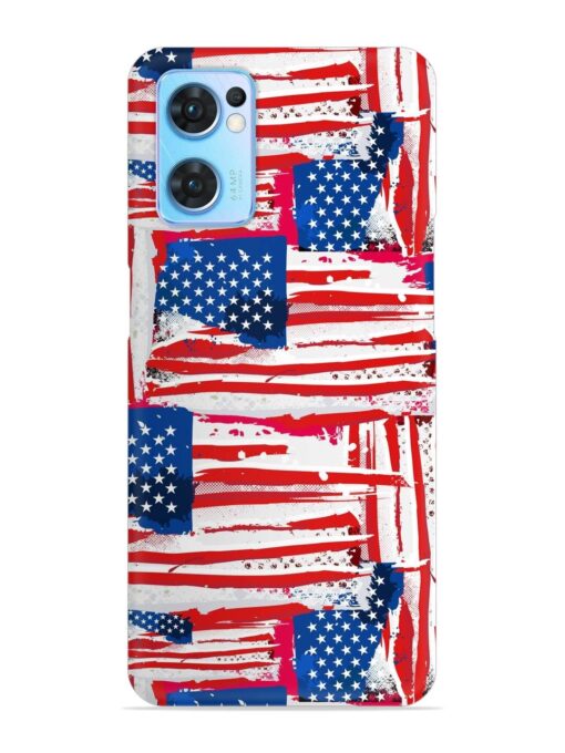 Usa Flag Seamless Snap Case for Oppo Reno 7 (5G) Zapvi