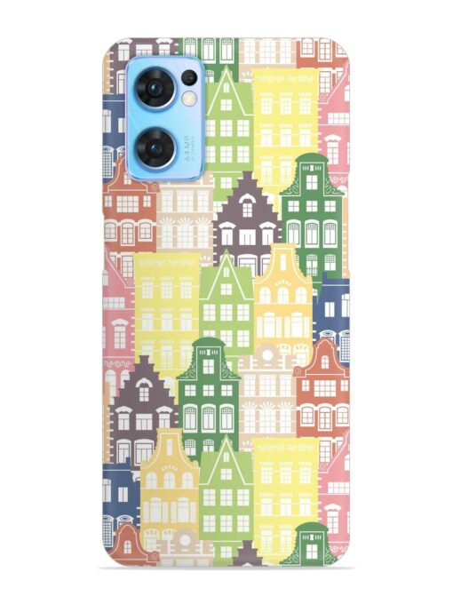 Seamless Shapes Pattern Snap Case for Oppo Reno 7 (5G) Zapvi