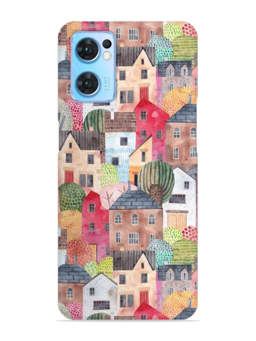 Abstract Seamless Pattern Snap Case for Oppo Reno 7 (5G) Zapvi