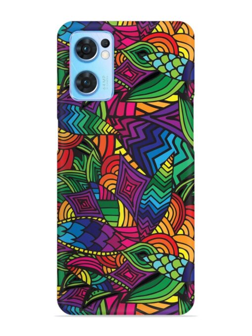 Abstract Multicolor Seamless Snap Case for Oppo Reno 7 (5G) Zapvi