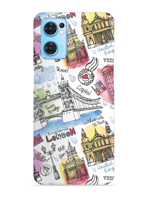 Vector London Landmark Snap Case for Oppo Reno 7 (5G) Zapvi