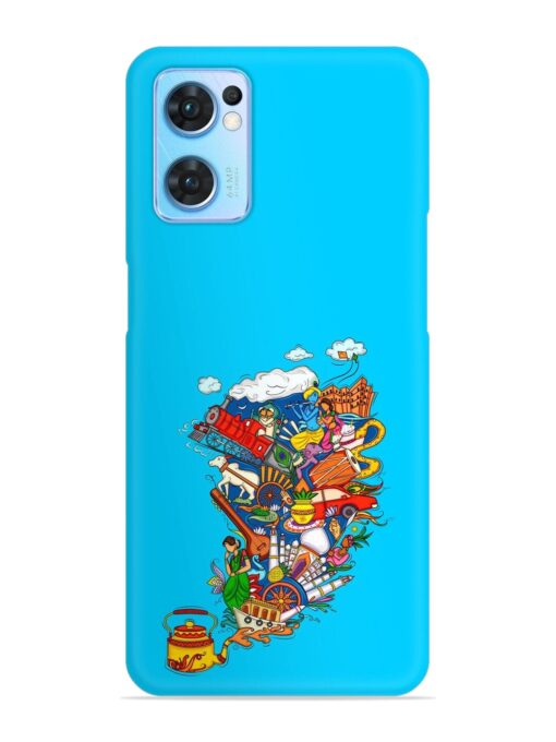 Vector Design Indian Snap Case for Oppo Reno 7 (5G) Zapvi