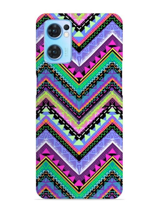 Tribal Aztec Print Snap Case for Oppo Reno 7 (5G)