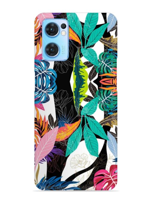 Floral Pattern Bright Snap Case for Oppo Reno 7 (5G) Zapvi