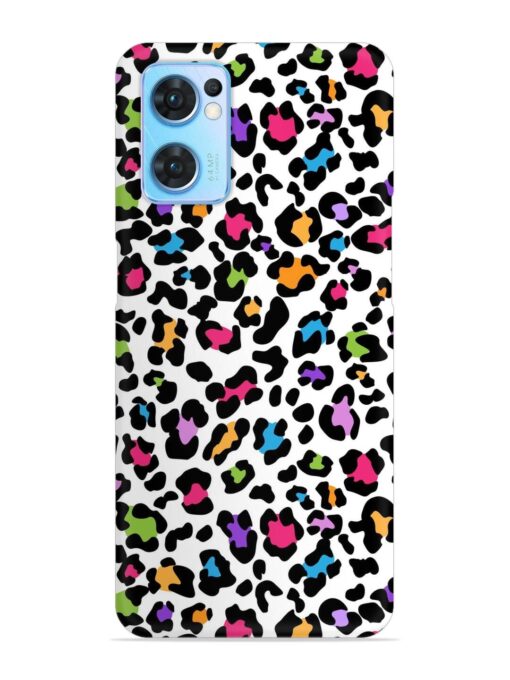 Seamless Leopard Pattern Snap Case for Oppo Reno 7 (5G)