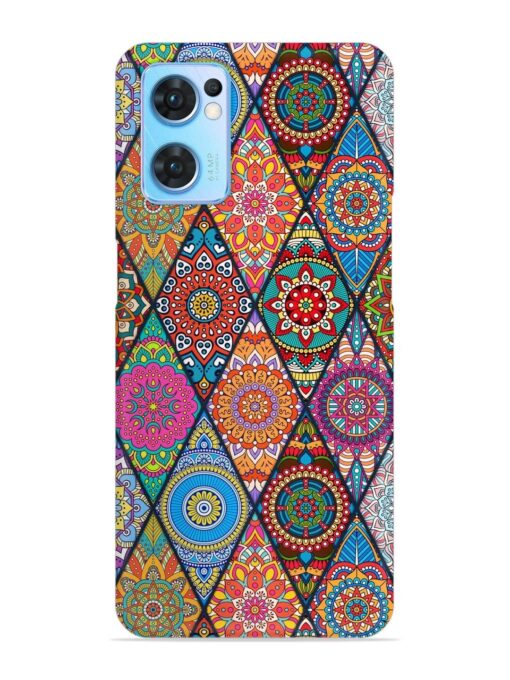 Seamless Tile Pattern Snap Case for Oppo Reno 7 (5G)