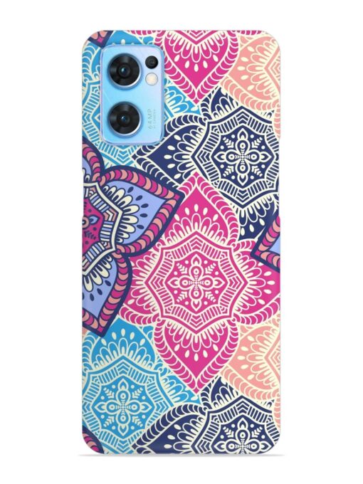 Ethnic Floral Seamless Snap Case for Oppo Reno 7 (5G) Zapvi