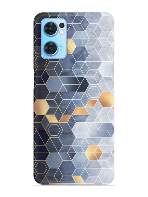 Geometric Abstraction Hexagons Snap Case for Oppo Reno 7 (5G) Zapvi