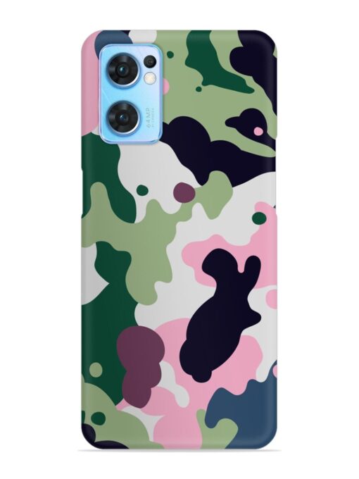 Seamless Funky Camouflage Snap Case for Oppo Reno 7 (5G)