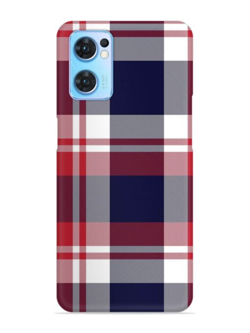 Classic Plaid Tartan Snap Case for Oppo Reno 7 (5G) Zapvi