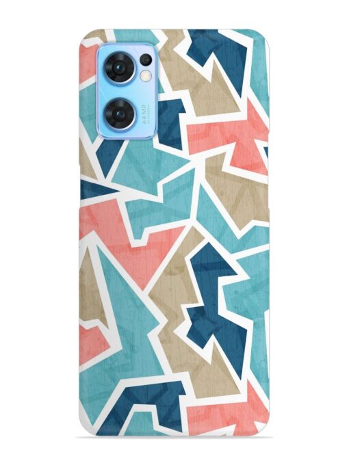 Vintage Geometric Triangle Snap Case for Oppo Reno 7 (5G) Zapvi