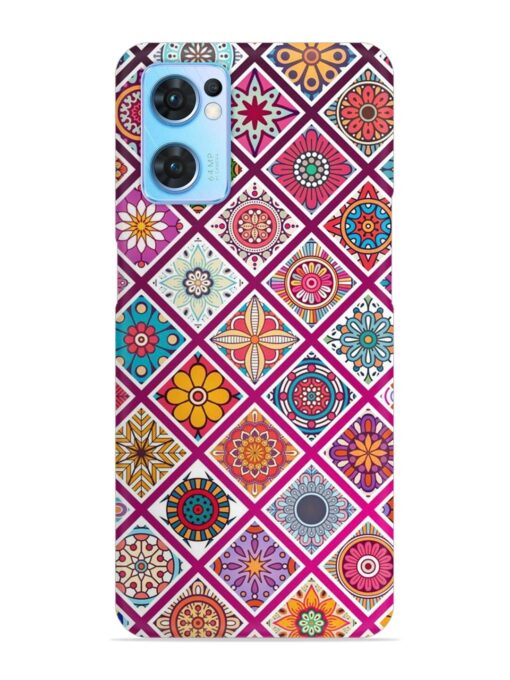 Seamless Tile Pattern Snap Case for Oppo Reno 7 (5G) Zapvi