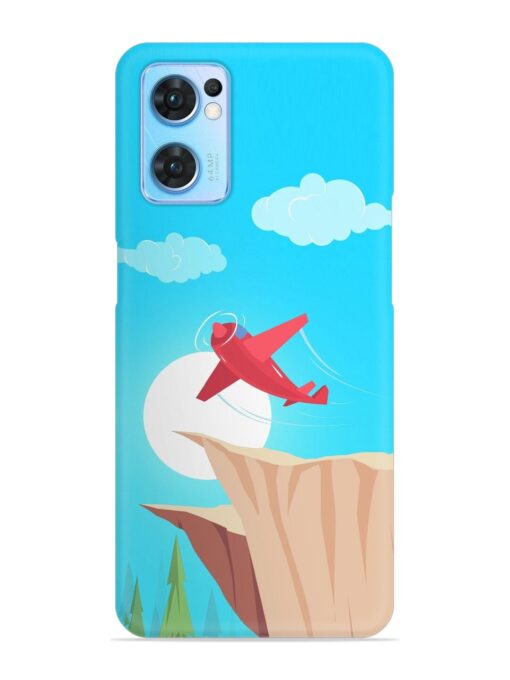 Small Planes In Flight Snap Case for Oppo Reno 7 (5G) Zapvi