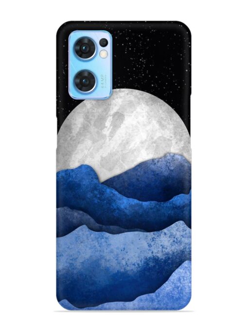 Full Moon Mountain Vector Snap Case for Oppo Reno 7 (5G)