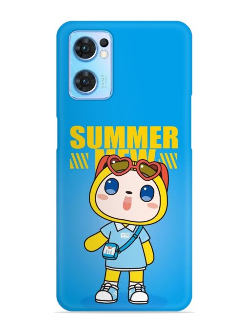 Summer Mew Cartoon Snap Case for Oppo Reno 7 (5G) Zapvi