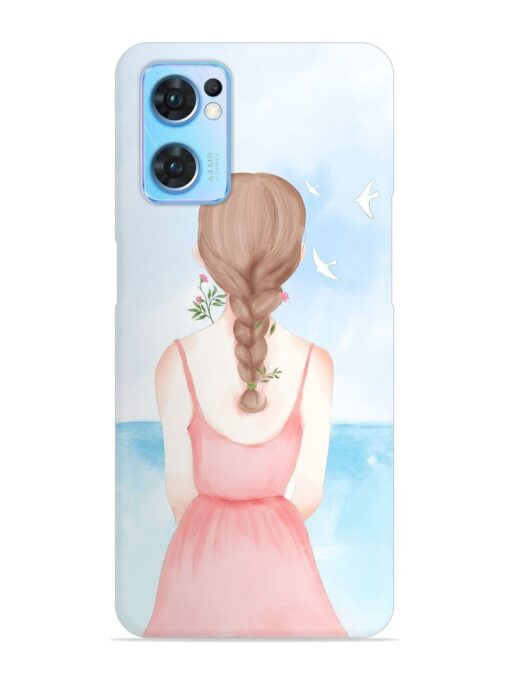 Watercolor Girl Vector Snap Case for Oppo Reno 7 (5G) Zapvi