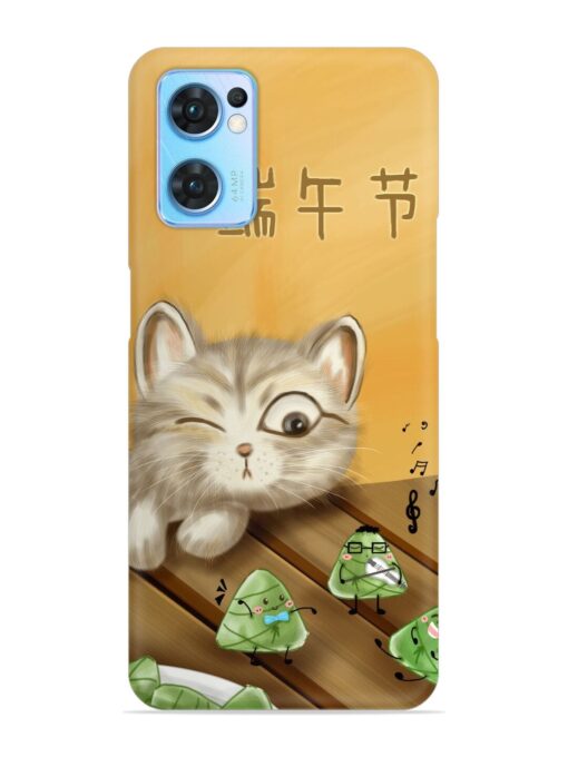 Cat Scorpion Dancing Snap Case for Oppo Reno 7 (5G) Zapvi