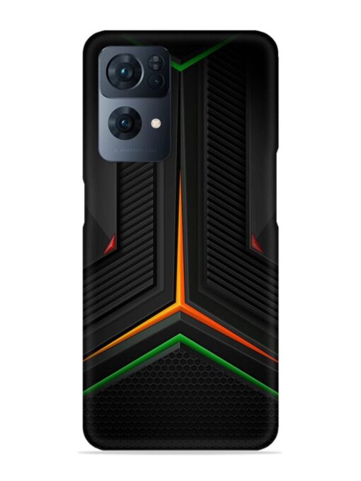 Orange Triangle Light Snap Case for Oppo Reno 7 Pro (5G) Zapvi