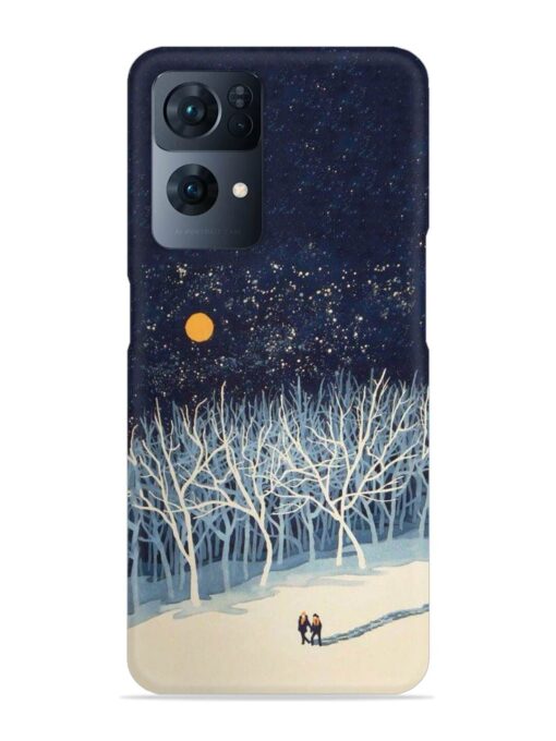 Full Moon Snowshoe Tour Snap Case for Oppo Reno 7 Pro (5G) Zapvi