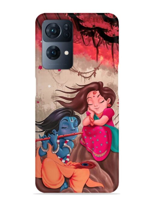 Radhe Krishna Water Art Snap Case for Oppo Reno 7 Pro (5G) Zapvi