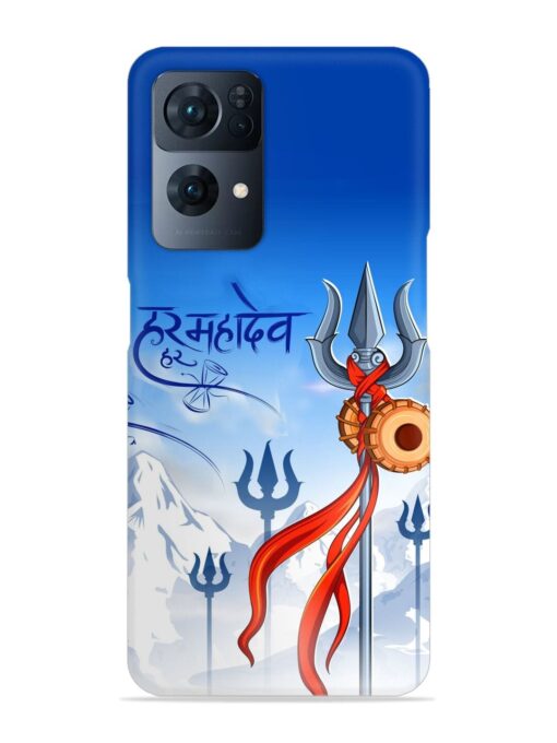 Har Har Mahadev Trishul Snap Case for Oppo Reno 7 Pro (5G) Zapvi