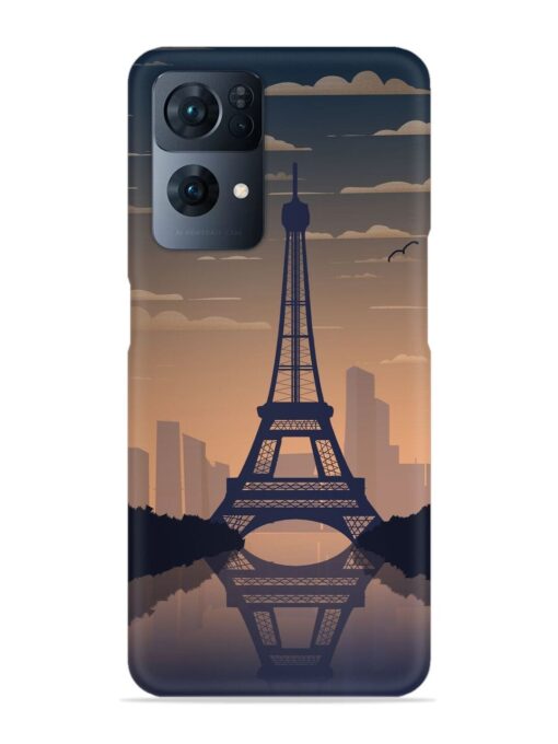 France Paris Eiffel Tower Gradient Snap Case for Oppo Reno 7 Pro (5G) Zapvi