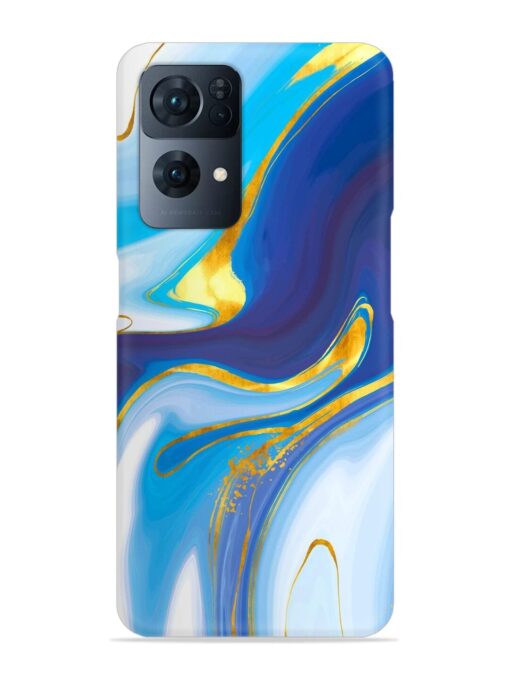 Watercolor Background With Golden Foil Snap Case for Oppo Reno 7 Pro (5G)