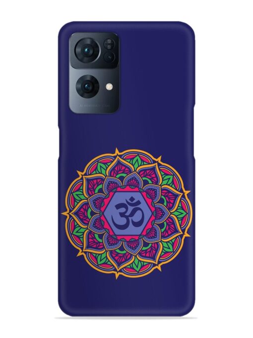 Om Mandala Art Blue Snap Case for Oppo Reno 7 Pro (5G)