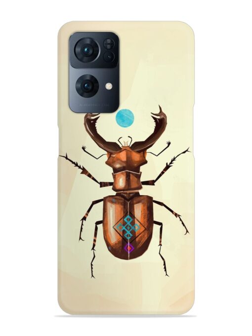 Stag Beetle Vector Snap Case for Oppo Reno 7 Pro (5G)