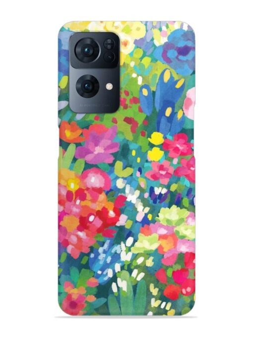 Watercolor Flower Art Snap Case for Oppo Reno 7 Pro (5G) Zapvi