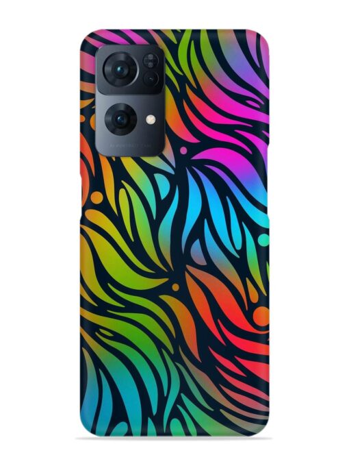 Abstract Leaf Design Snap Case for Oppo Reno 7 Pro (5G) Zapvi