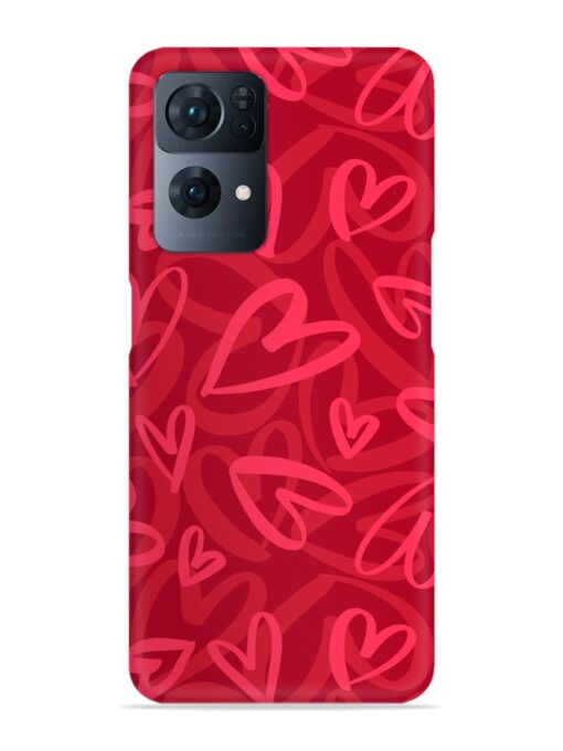 Seamless Romantic Pattern Snap Case for Oppo Reno 7 Pro (5G) Zapvi