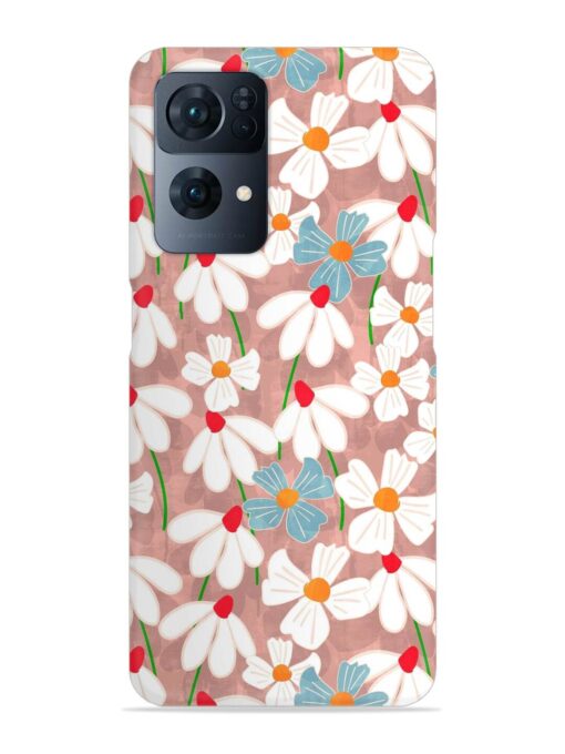 Abstract Petal Flowers Snap Case for Oppo Reno 7 Pro (5G) Zapvi