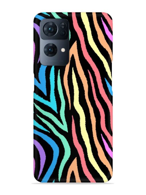 Colorful Abstract Zebra Snap Case for Oppo Reno 7 Pro (5G) Zapvi