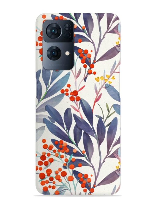 Seamless Floral Pattern Snap Case for Oppo Reno 7 Pro (5G)