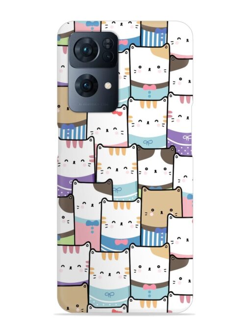 Cute Adorable Cat Snap Case for Oppo Reno 7 Pro (5G) Zapvi