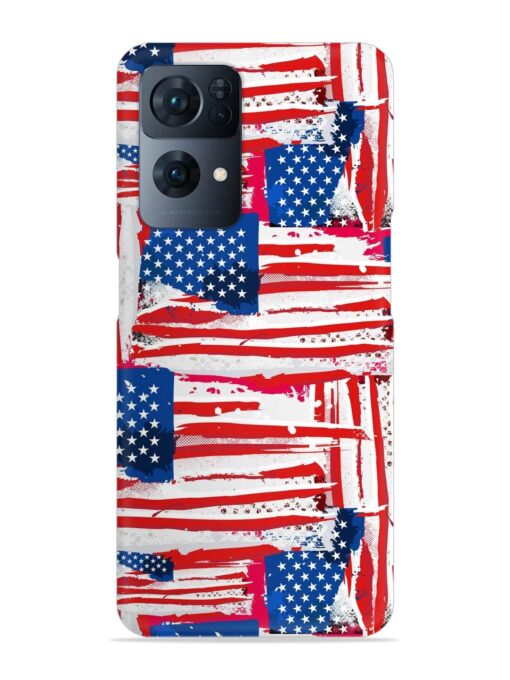 Usa Flag Seamless Snap Case for Oppo Reno 7 Pro (5G) Zapvi