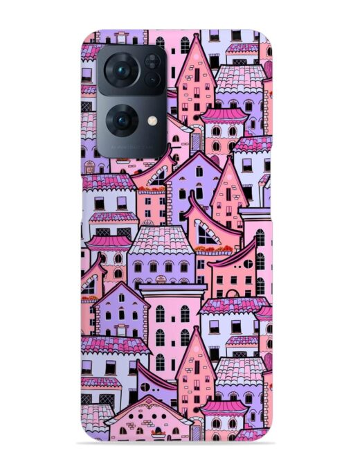 Seamless Pattern Houses Snap Case for Oppo Reno 7 Pro (5G) Zapvi