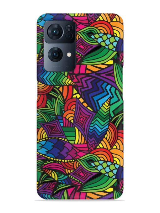 Abstract Multicolor Seamless Snap Case for Oppo Reno 7 Pro (5G) Zapvi