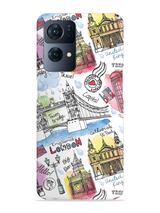 Vector London Landmark Snap Case for Oppo Reno 7 Pro (5G) Zapvi