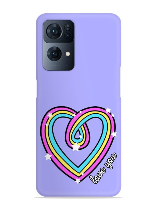 Colorful Rainbow Heart Snap Case for Oppo Reno 7 Pro (5G) Zapvi