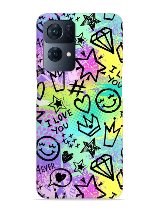 Bright Seamless Pattern Snap Case for Oppo Reno 7 Pro (5G) Zapvi