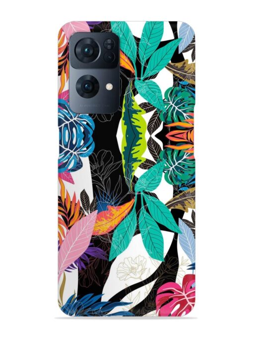 Floral Pattern Bright Snap Case for Oppo Reno 7 Pro (5G) Zapvi