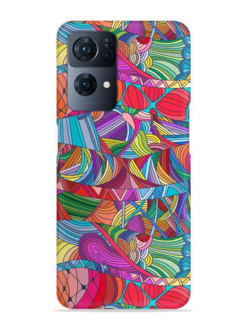 Seamless Patterns Hand Drawn Snap Case for Oppo Reno 7 Pro (5G) Zapvi