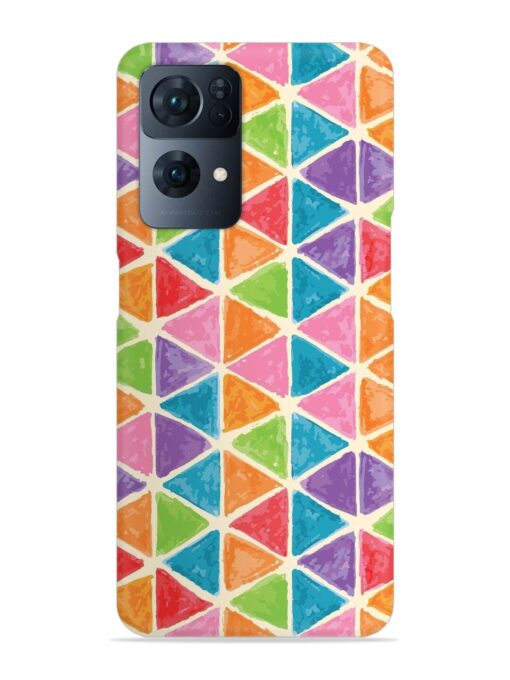 Seamless Colorful Isometric Snap Case for Oppo Reno 7 Pro (5G) Zapvi