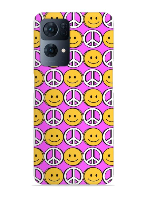 Smiley Face Peace Snap Case for Oppo Reno 7 Pro (5G) Zapvi