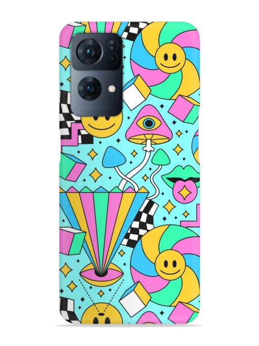 Trippy Rainbow 60S Snap Case for Oppo Reno 7 Pro (5G) Zapvi