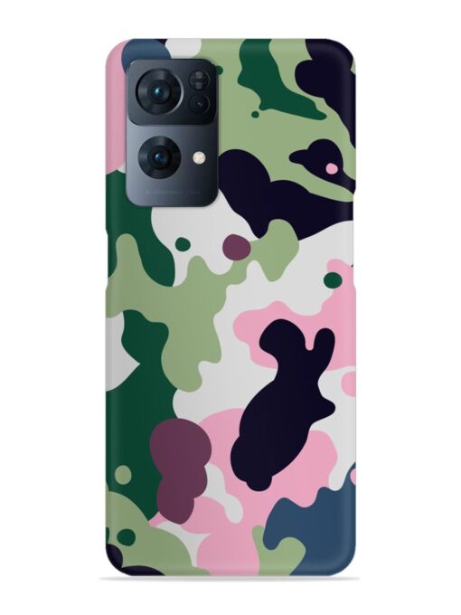 Seamless Funky Camouflage Snap Case for Oppo Reno 7 Pro (5G) Zapvi